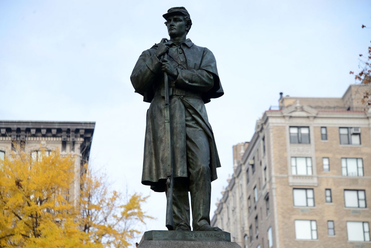 17C 7th Regiment Memorial By John Quincy Adams Ward In Central Park Midpark West Drive at 69 St